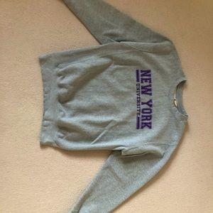 SOLD! (Pro-Weave) Grey NYU sweatshirt